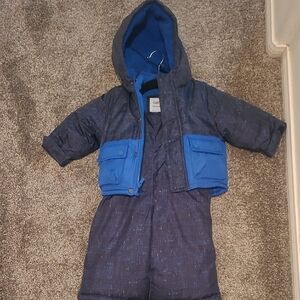 Carter's Navy and Royal Blue Kids Snowsuit Set